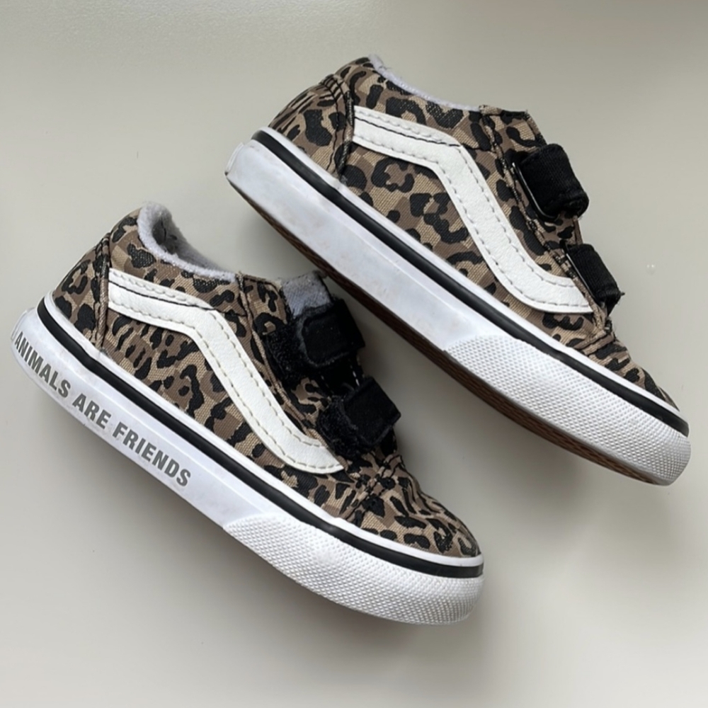 Toddler 6.5 Vans animal print velcro sneakers - Picture 4 of 4